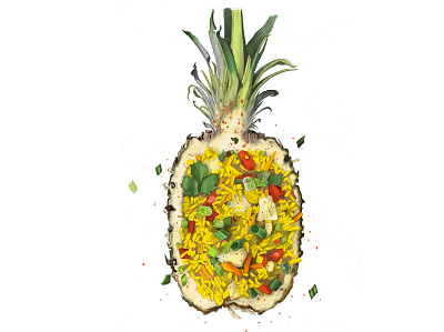 Pineapple art design digital painting digitalart drawing food food illustration foodart illustration painting