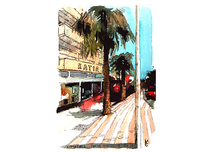 Watercolor Illustration Limassol 2017