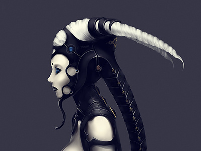 u7dcm6mp boobs cyborg girl illustration