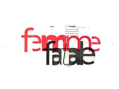 Femme Fatale book city comics design editorial red sin tipografia type typography