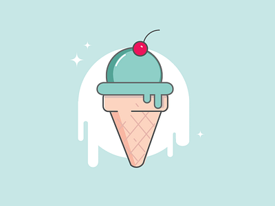 Ice cream flat ice cream illustration vector visual