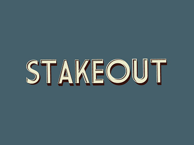 Stakeout Logo bar branding custom type logo restaurant type vector