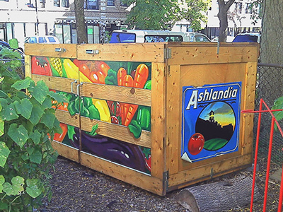 Ashlandia garden illustration mural painting