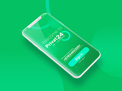 Privat24 Sign In Concept app branding logo ui visual