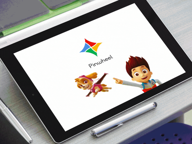 Pinwheel Userflow app cartoon interface ios ipad kids minimal modern movie tv ui ux