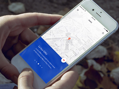 Visit Paris app clean interface ios iphone minimal mobile travel ui user experience user interface ux
