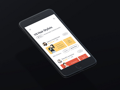 Barbery app clean haircut interface ios iphone minimal mobile service ui user experience ux