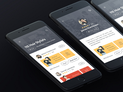 Barbery app barber clean design haircut interaction ios iphone minimal ui user experience ux