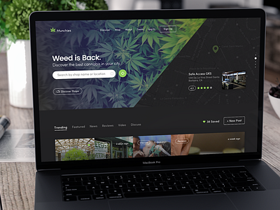 Munchies desktop ui user experience user interface ux web web design website weed