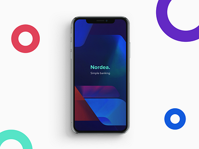 Nordea bank banking colorful finance ios iphone iphone x minimal mobile money nordea redesign