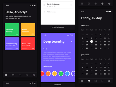 Done app apple black colorful design diary goal ios minimal mobile planner product product design productivity simple tasker tracker ui ux uxui