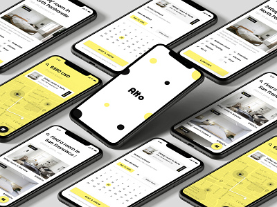 Alto app branding creative direction ios iphone market mobile mobile app product design property real estate rent rentals room search ui user experience user interface ux yellow
