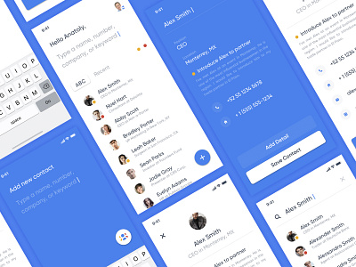Google Contacts app branding contact contacts creative direction design google interface ios list minimal mobile people product design social social network ui user experience user interface ux
