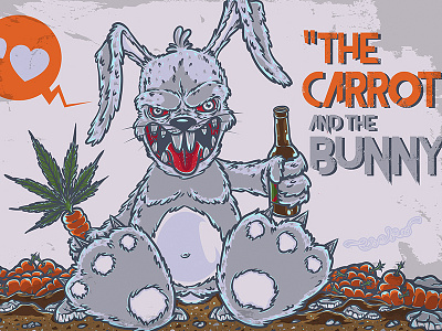 "the carrot and the bunny" beer bunny carrot vector weed