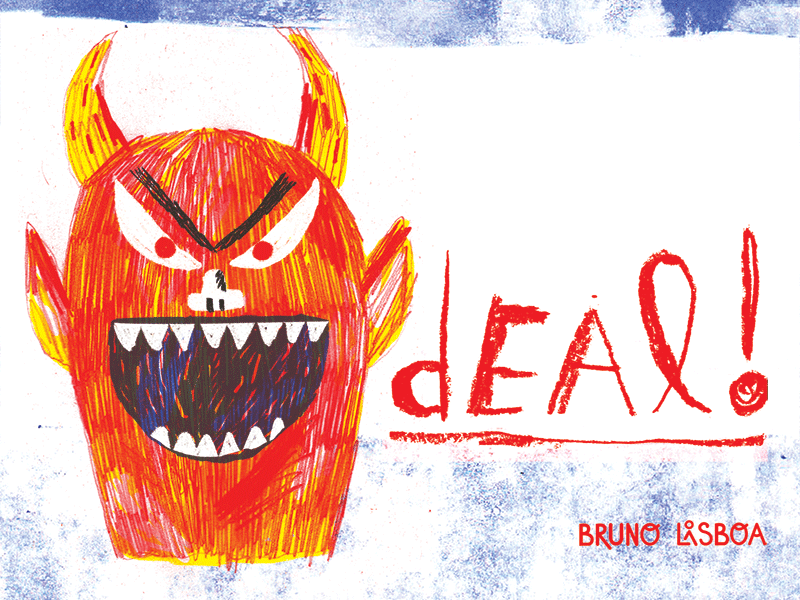 Deal with the devil animation devil gif illustration pencil texture