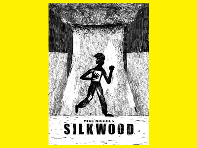 Silkwood poster drawing graphic design illustration pencil poster design