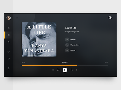 Audible for TV audible audiobook book concept player smart tv streaming tv ui ux