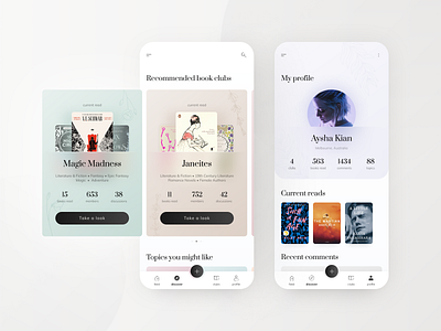 Book Club Mobile App Concept