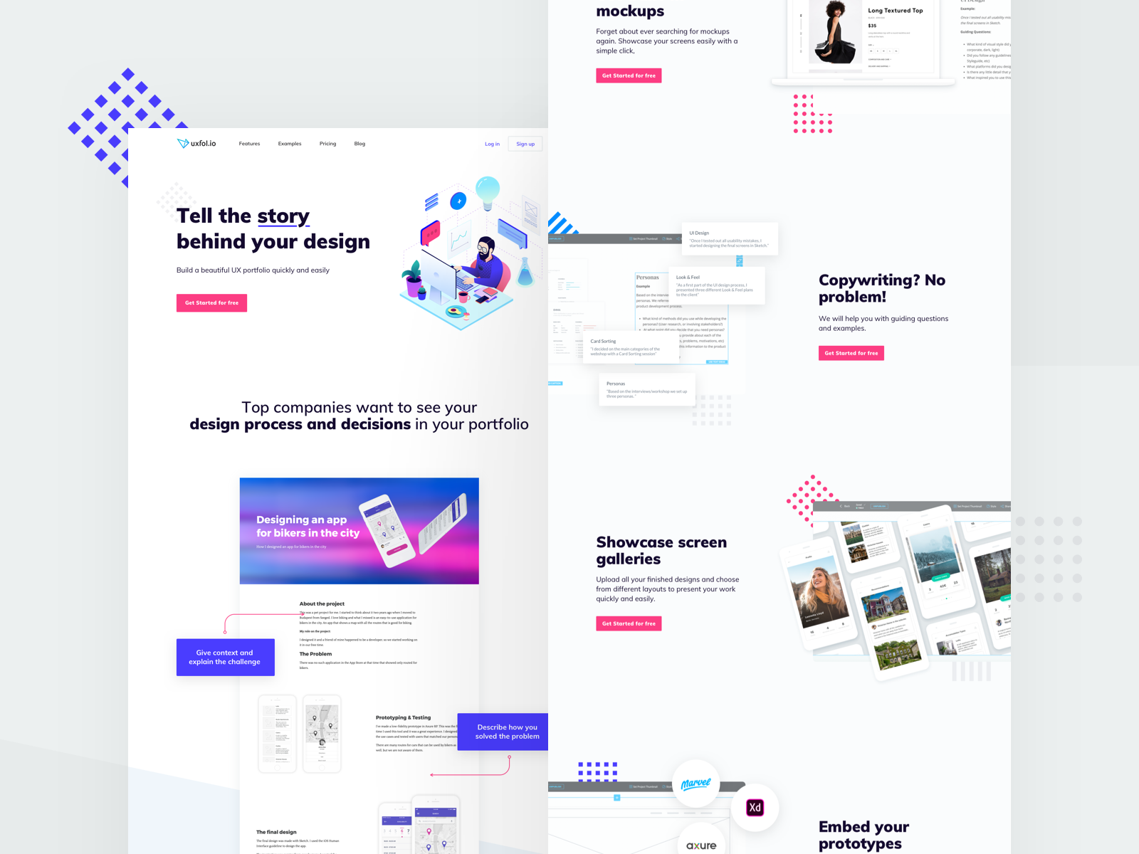 UXfol.io Landing Page by Klaudia Simon on Dribbble