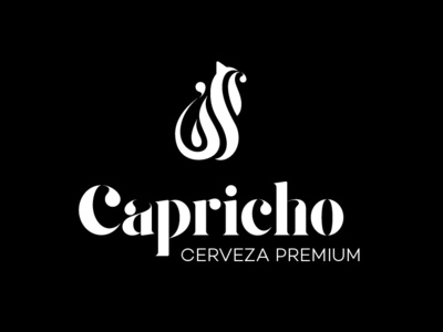 Cerveza Capricho beer branding label logo