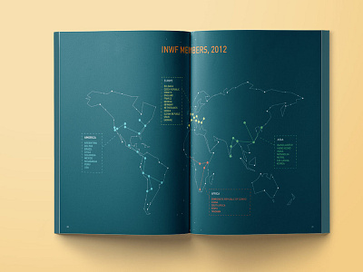 INWF 2012 Activities Report editorial design graphic design infographic design ngo report