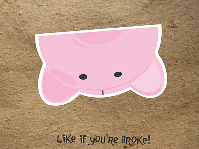 Dribbbs the Piglet animal character pig piggy piggy bank pink sticker sticker mule vector