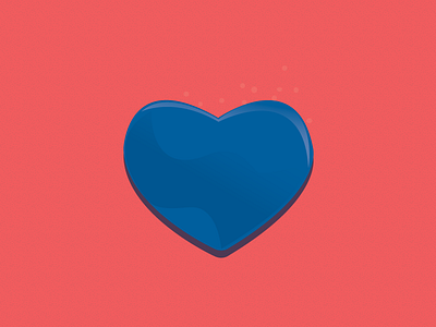 Blue Hearted Gal blue bold heart hold on photon icon music pink texture