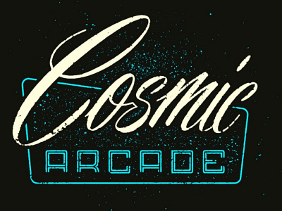 Cosmic Arcade holy crap this is awesome lettering p eggleston script texture type typography vintage