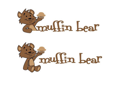 Muffin Bear bear brown character cute illustration logo logotype muffin type