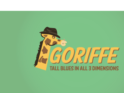 What if your Giraffe had a blues band? animals blues giraffe hat logo music type