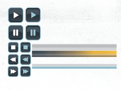 Audio Skin audio buttons music player skin ui