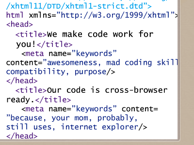 Coding slide code ie internet explorer type