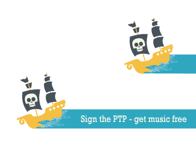 Popout for the Petition to Pirate boat bold bright css illustration music pirate ship sign up skull vector water