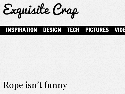 Exquisite Crap clean crap design funny layout logo simple site type