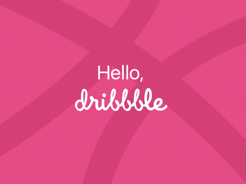 Hello Dribbble! animation debut first shot thank you