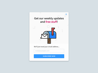 Newsletter subscription pop-up