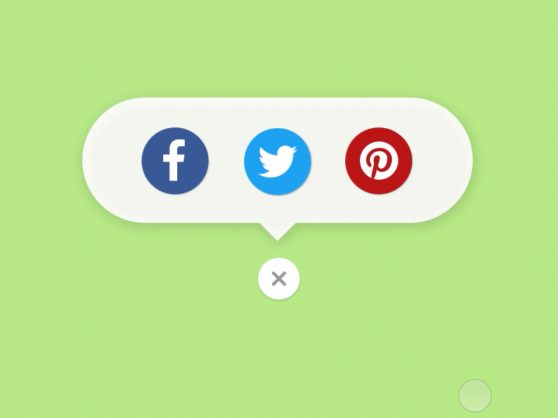 Social Share Button animation animation button concept dailyui facebook interaction pinterest principle share social twitter ui