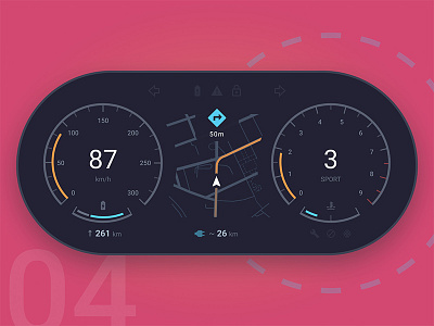 Electric Car Dashboard — UI Weekly Challenges S2 / W4/10