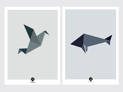 Nordic Animals | Bird & Fish animals illustrator munkholm posters