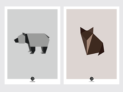 Nordic Animals | Bear & Fox