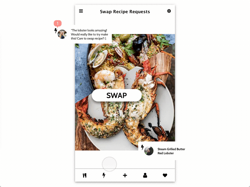 Recipe Swap food foolproof london recipe singapore swap swipe ui ux ziqq ziqqsayshello