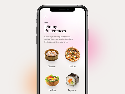 Dining Preferences UI dining food food app ios ios app restaurant app