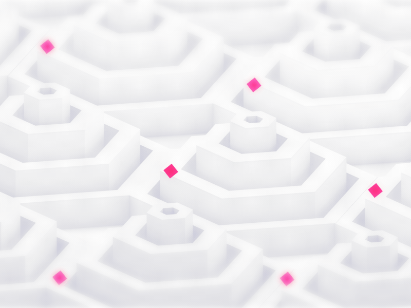 Experimenting 3d after effects c4d hexagons minimal pink