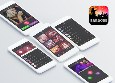Karaoke App Concept karaoke mobile app design ui ux design