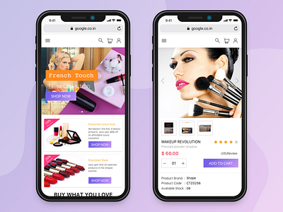 Ecommerce Cosmetics Responsive cosmetics ecommerce minimalist responsive