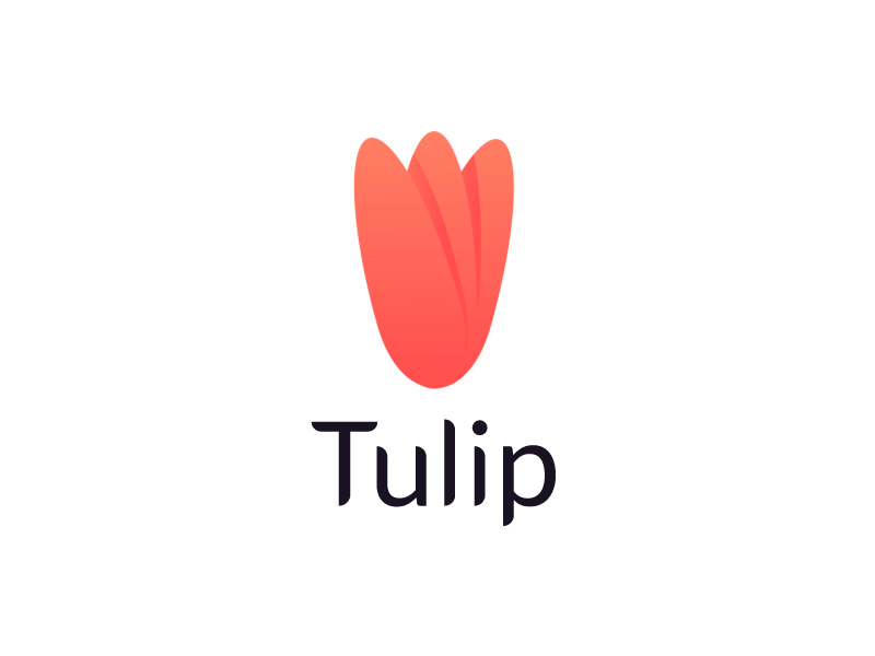 Unexpected Tulip flower logo animation logotype tulip typography