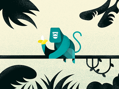 Monkey design graphic icon illustration logo monkey vector