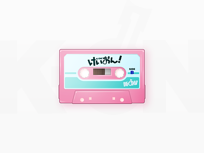 K-ON! Cassette cassette design graphic icon illustration logo ui