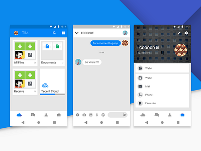 TIM app / ui redesign app materialdesign qq tim ui