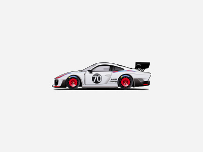 Porsche 935 car design illustration porsche